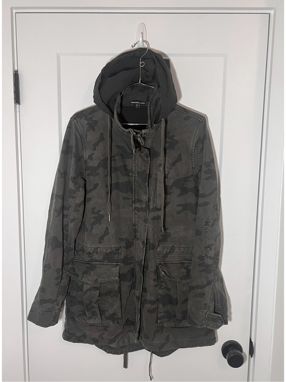 James Perse Forest Camo Long Jacket